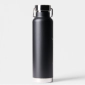 Gepersonaliseerd modern zwart waterfles (Voorkant)