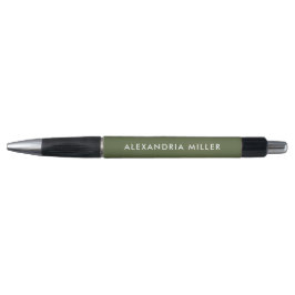 Gepersonaliseerd Moderne Pen Olive Groen en Wit