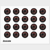 Gepersonaliseerd moderne zwarte professional ronde sticker (Vel)