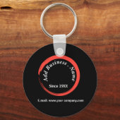 Gepersonaliseerd moderne zwarte professional sleutelhanger (Voorkant)