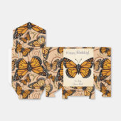 Gepersonaliseerd monarchvlinder bedankdoosjes (Uitgevouwen)