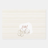 Gepersonaliseerd monogram Abstracte Floral Wedding Inpakpapier Vel (Voorkant 2)