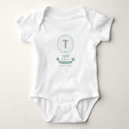 Gepersonaliseerd monogram baby keepsakes romper
