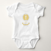 Gepersonaliseerd monogram baby keepsakes romper (Voorkant)