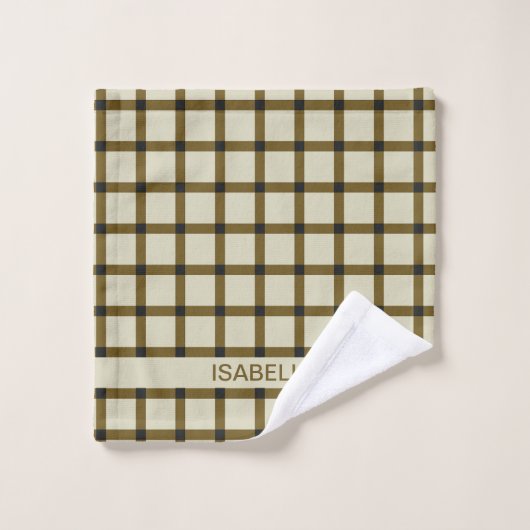 Gepersonaliseerd monogram bad handdoek (Wasdoekje)