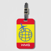 Gepersonaliseerd monogram Bagagelabel (Voorkant (verticaal))