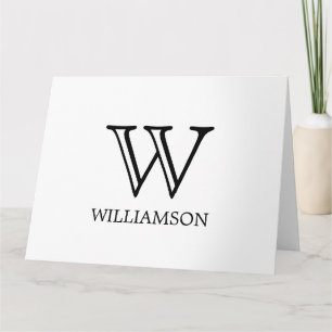 Gepersonaliseerd monogram - Bedankt Kaart