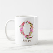 Gepersonaliseerd monogram Bloemletter Q Koffiemok (Links)