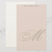 Gepersonaliseerd monogram briefpapier (Voorkant / Achterkant)