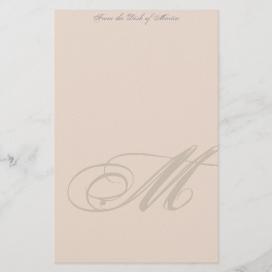 Gepersonaliseerd monogram briefpapier (Voorkant)