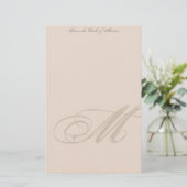 Gepersonaliseerd monogram briefpapier (Staand voorkant)