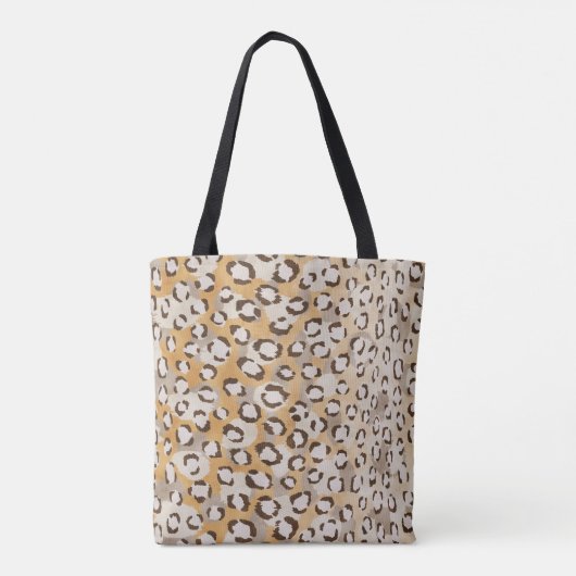 Gepersonaliseerd Monogram Cheetah Print Animal Pat Draagtas (Achterkant)