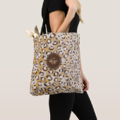 Gepersonaliseerd Monogram Cheetah Print Animal Pat Draagtas (Dichtbij)