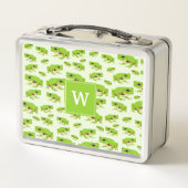 Gepersonaliseerd monogram Cute Green Tree Pattern (Achterkant)