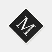 Gepersonaliseerd monogram en benodigdheden servet (Hoek)