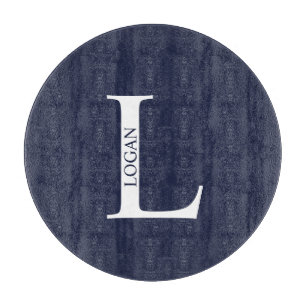 Gepersonaliseerd monogram en directielijn snijplank