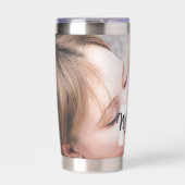 Gepersonaliseerd monogram en foto geïsoleerde drinkbeker (Voorkant)