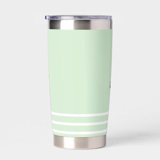 Gepersonaliseerd monogram en naam aangepaste kleur geïsoleerde drinkbeker (Rechts)