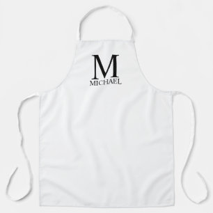 Gepersonaliseerd monogram en naam Apron Schort