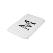 Gepersonaliseerd monogram en naam badmat (Gekanteld)