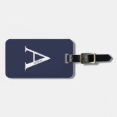 Gepersonaliseerd monogram en naam Bagagelabel (Voorkant horizontaal)