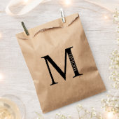 Gepersonaliseerd monogram en naam bedankzakje (Geknipt)