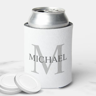 Gepersonaliseerd monogram en naam blikjeskoeler