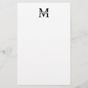 Gepersonaliseerd monogram en naam briefpapier