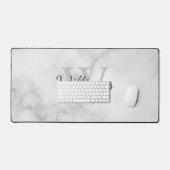 Gepersonaliseerd monogram en naam bureaumat (Keyboard & Muis)