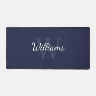 Gepersonaliseerd monogram en naam bureaumat