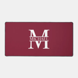 Gepersonaliseerd monogram en naam bureaumat