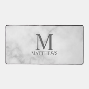 Gepersonaliseerd monogram en naam bureaumat