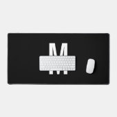 Gepersonaliseerd monogram en naam bureaumat (Keyboard & Muis)