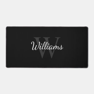 Gepersonaliseerd monogram en naam bureaumat