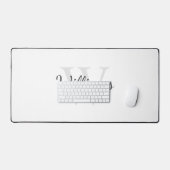 Gepersonaliseerd monogram en naam bureaumat (Keyboard & Muis)