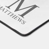 Gepersonaliseerd monogram en naam bureaumat (Hoek)