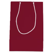 Gepersonaliseerd monogram en naam Burgundy Red Medium Cadeauzakje (Achterkant)