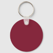 Gepersonaliseerd monogram en naam Burgundy Red Sleutelhanger (Achterkant)