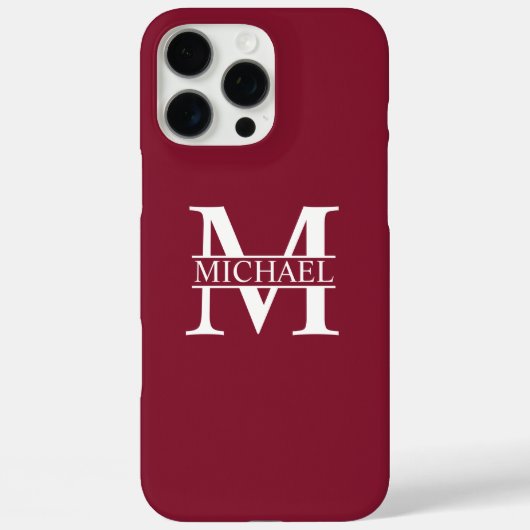 Gepersonaliseerd monogram en naam Case-Mate iPhone case (Achterkant)