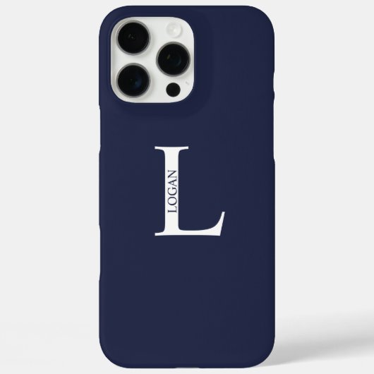 Gepersonaliseerd monogram en naam Case-Mate iPhone case (Achterkant)