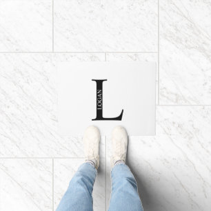 Gepersonaliseerd monogram en naam Doormat Deurmat