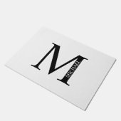 Gepersonaliseerd monogram en naam Doormat Deurmat (Schuin)