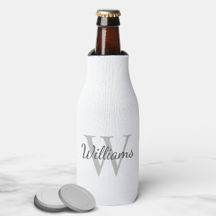 Gepersonaliseerd monogram en naam flesjeskoeler