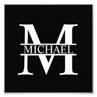 Gepersonaliseerd monogram en naam