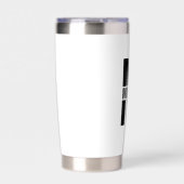 Gepersonaliseerd monogram en naam geïsoleerde drinkbeker (Voorkant)