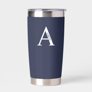 Gepersonaliseerd monogram en naam geïsoleerde drinkbeker