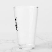 Gepersonaliseerd monogram en naam glas (Links)