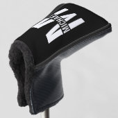 Gepersonaliseerd monogram en naam Golf Head Hoesje Golfheadcover (3/4 voorkant)