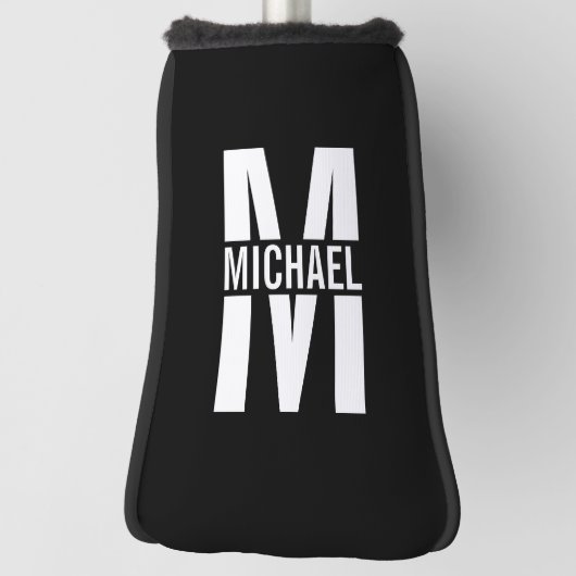 Gepersonaliseerd monogram en naam Golf Head Hoesje Golfheadcover (Draai 90)