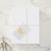 Gepersonaliseerd monogram en naam goud cadeaulabels (Met Koord)